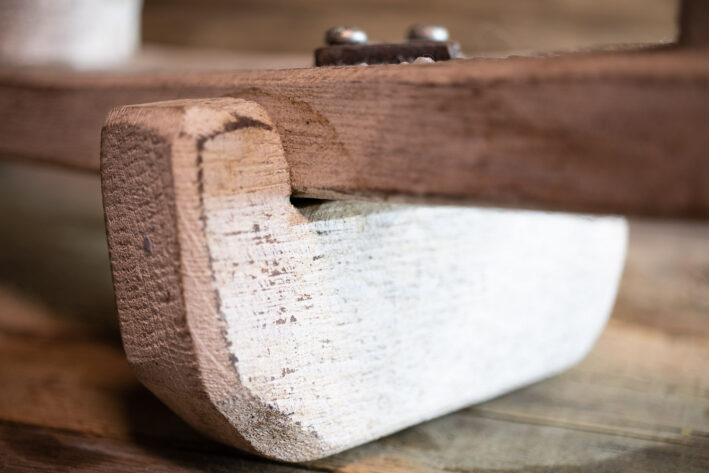 Wood candlestick holder- beach house