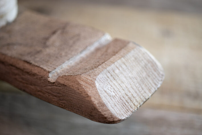 Wood candlestick holder- beach house